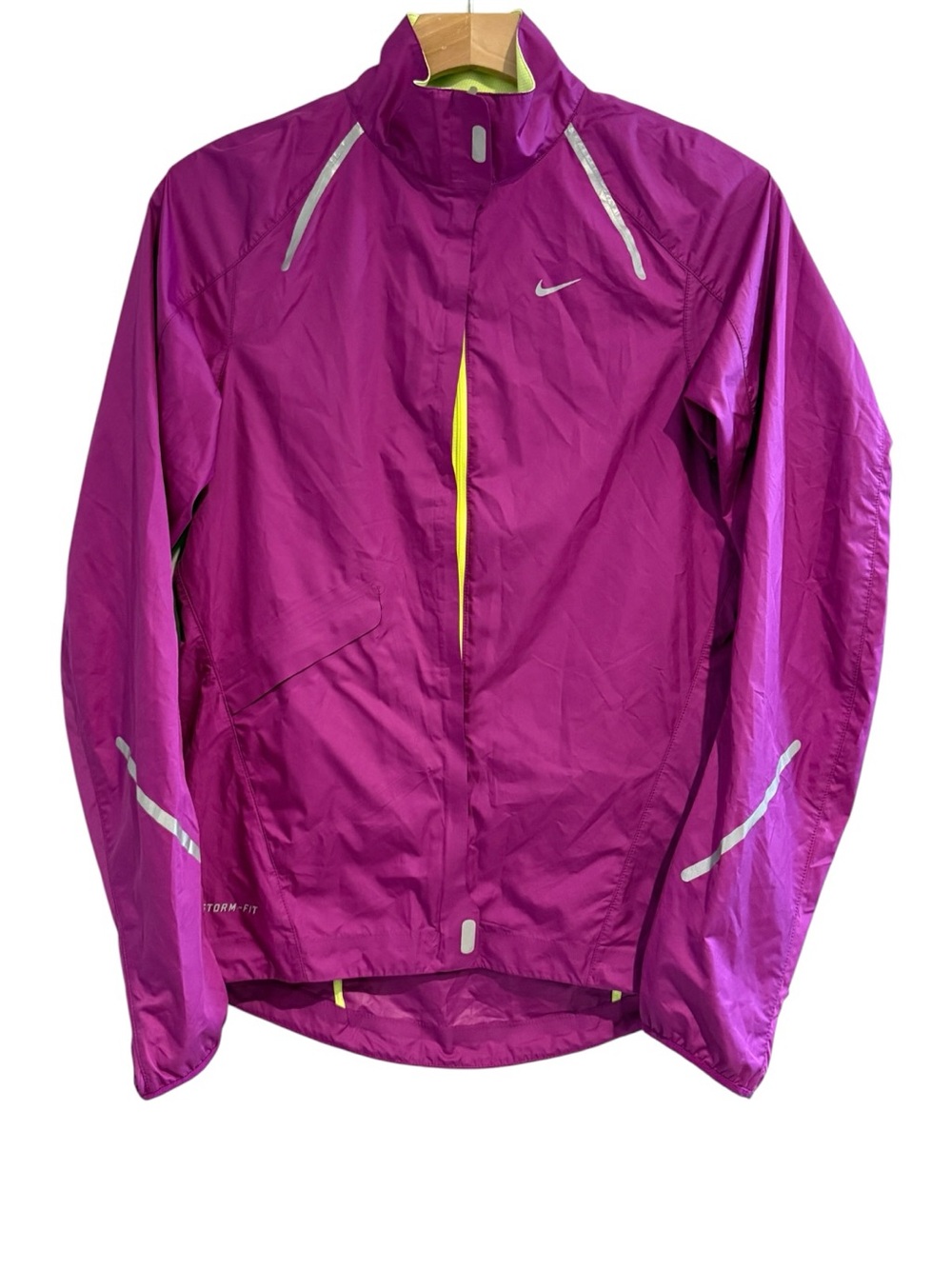 Nike Purple Storm Fit Windbreaker Zip Up Reflective Jacket Women’s Sz XS